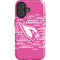 NFL Arizona Cardinals Pink Blast iPhone 16 Plus Magsafe Impact Case